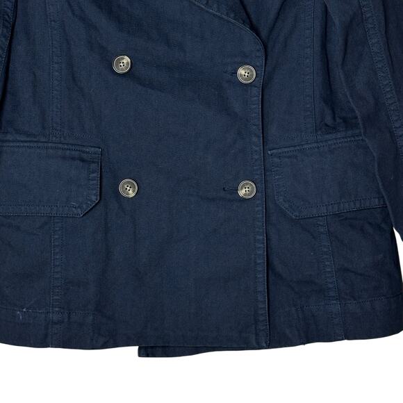 Everlane The Organic Cotton Herringbone Jacket Navy Women XXS NWT Rigid Denim - Picture 12 of 16
